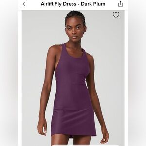 Alo Yoga Airlift Fly Dress Dark Plum Sz Small